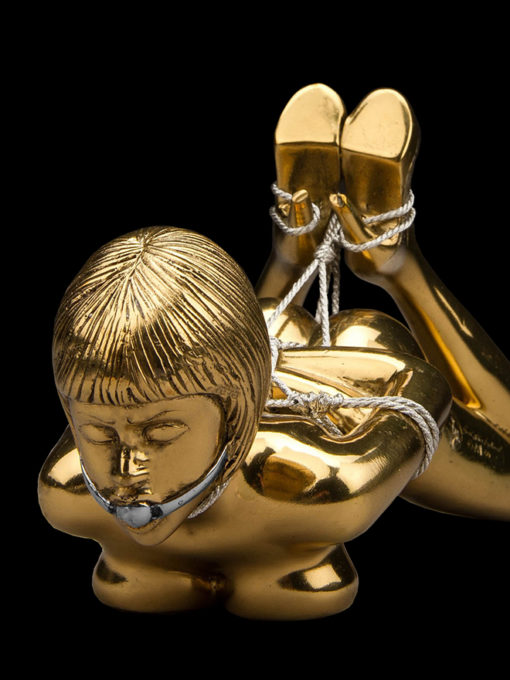 Bondage Girl with mouth gag - sculpture