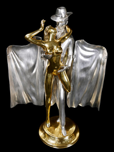 Le Fantôme de l'Opéra<span> - </span>Or/argent - Sculpture