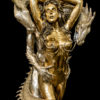 Belleza de los dragones - Tamaño natural - Oro/Plata - Escultura de bronce