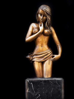 Inside Her<span> - </span>Two tone brown - bronze sculpture