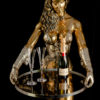 Waitress - Lifesize - or/argent - sculpture en bronze
