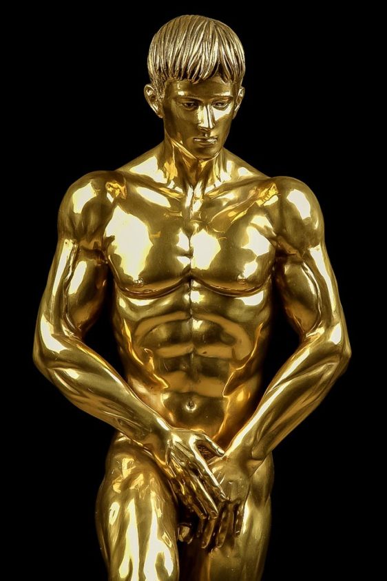 Adonis - Gold - Bronzeskulptur