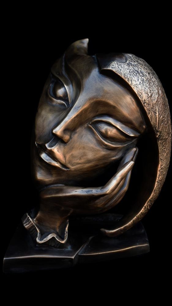 Maschera di Arlecchino - Marrone - Arte
