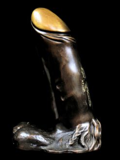 Phallus<span> - </span>Brown - bronze sculpture