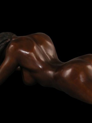 Relaxa<span> - </span>Brown - bronze sculpture