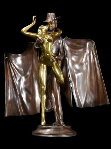 Le Fantôme de l'Opéra<span> - </span>Or/marron - Sculpture en bronze