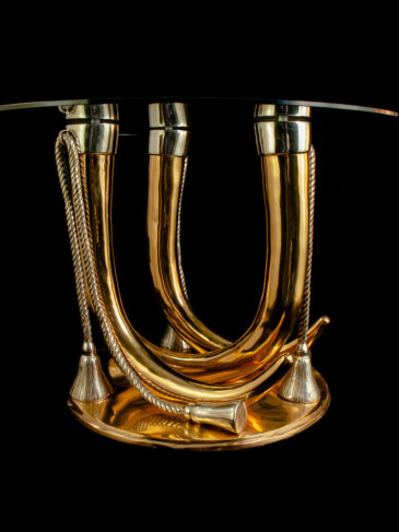 elephant tusk dinig table f6827 gold silver 003