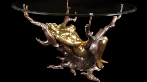tavolo da pranzo albero erotico f6500 oro marrone 001